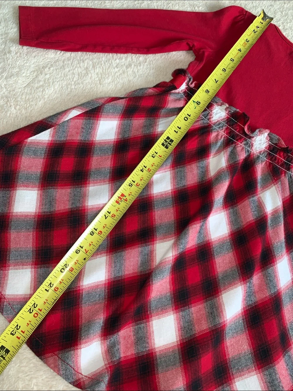 Gymboree Red Plaid Long Sleeve Dress 4T EUC